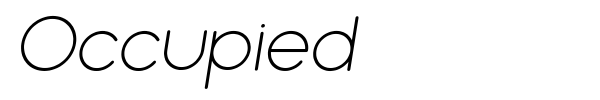 Occupied font preview